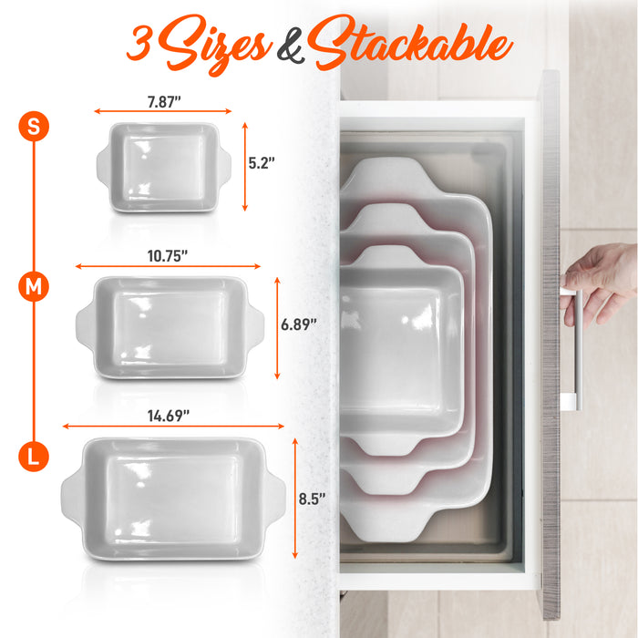 ceramic baking pan red