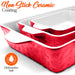 ceramic baking pan red