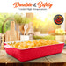 ceramic baking pan red