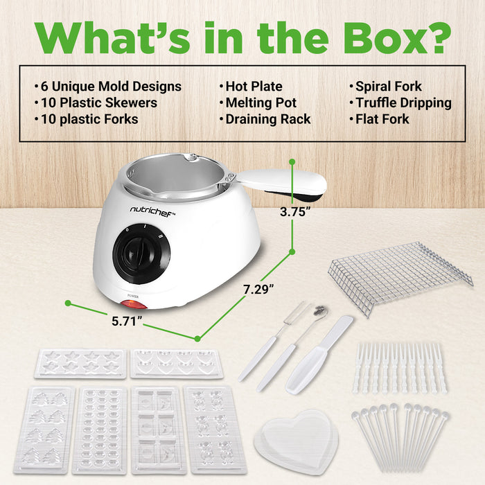 electric chocolate melting fondue set