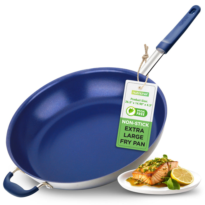 non stick fry pan silicone helper handle