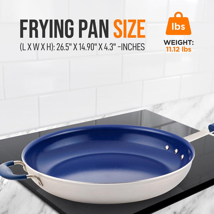non stick fry pan silicone helper handle