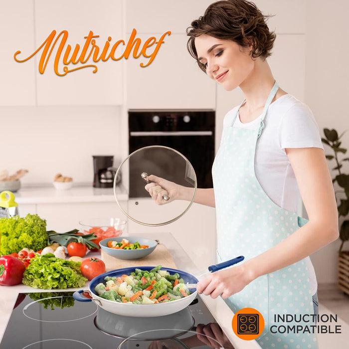 non stick fry pan silicone helper handle