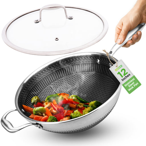 stainless steel wok
