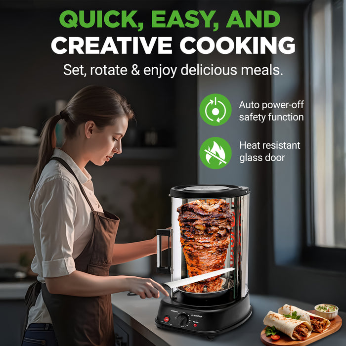vertical rotisserie oven